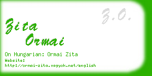 zita ormai business card